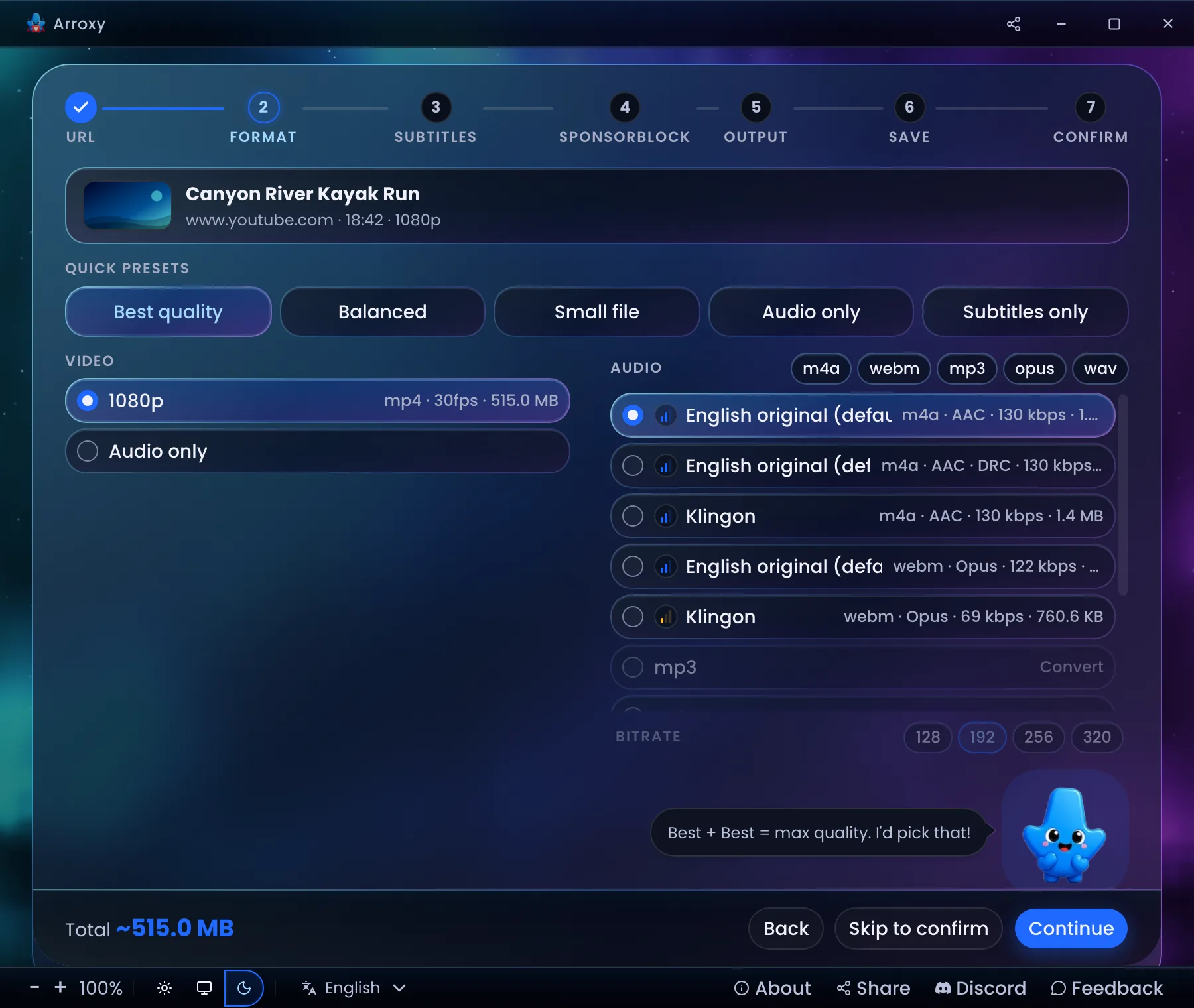 Multi-language audio tracks — Pick the exact audio language a video ships